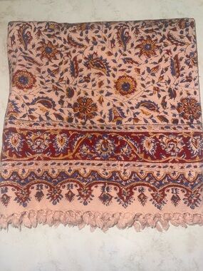Isfahan Ghalamkar Persian Paisley Textile Block Printed tablecloth